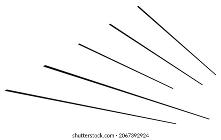 Dynamische 3D-Linien in Perspektive. Verschönerung, abnehmende Linien, Streifen. Geostreaks, Streifen, abstrakte geometrische Vektorgrafik