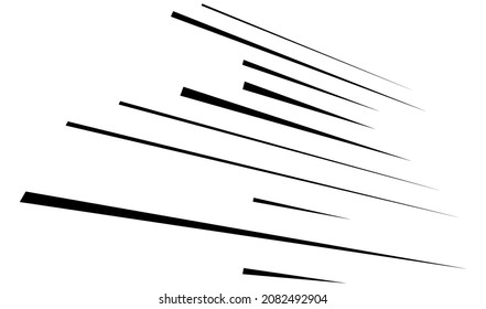 Dynamic 3D lines in perspective. Vanishing, diminishing lines, stripes. Spatial streaks, strips abstract geometric vector illustrration