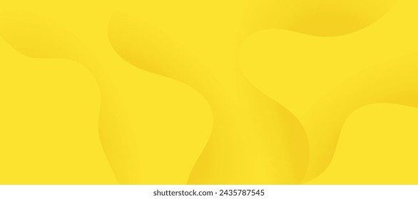 Dynamic 3D modern abstract yellow background, minimal paper background.
