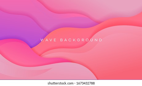 Dynamic 3d pink abstract background. premium vector