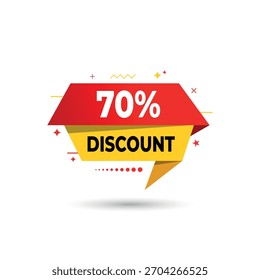 dynamische 70% Rabatt Aufkleber Design für Marketing
