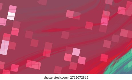 Dynamic Abstract Animation of Pink Geometric Shapes and Fluid Motion Background, Abstracts Twirl Blink Square, Stock royalty free image.