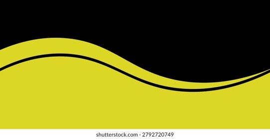 Dynamic abstract background with bold yellow curves on a black backdrop.