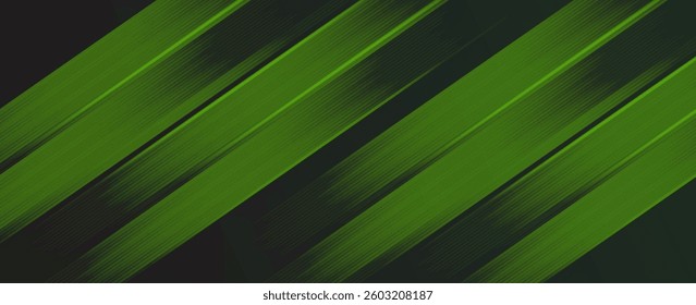 Dynamic abstract background with diagonal green streaks on a dark backdrop, creating a futuristic and high-tech look