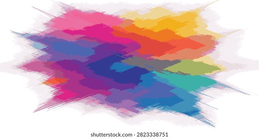 Dynamic abstract background featuring colorful brushstrokes and splashes for creative projects and design use.