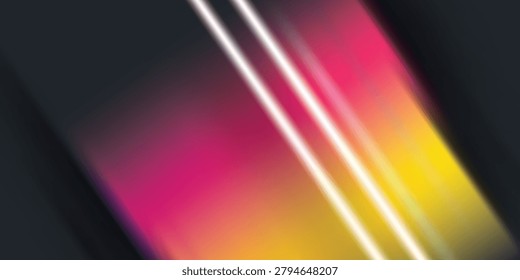 Dynamic abstract background featuring diagonal streaks of light in vibrant pink, orange, and yellow hues against a dark backdrop.