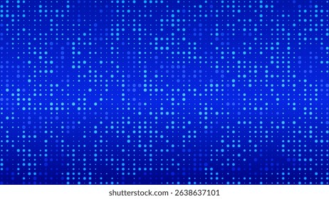 Dynamic abstract background featuring a gradient of blues with randomly dots. Modern techno pattern, data futuristic design background vector