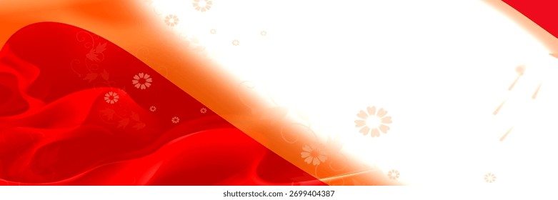 A dynamic abstract background featuring red and white hues with floral accents. This elegant design is perfect for adding a touch of creativity to any project.
