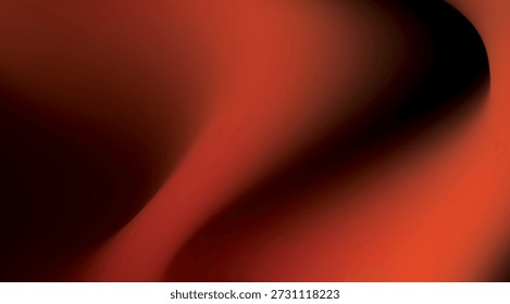 Dynamic abstract background featuring rich red and fiery orange hues blending into deep dark tones with elegant swirling organic waves for contemporary digital art and presentations