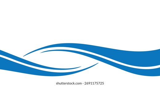 Plano de fundo abstrato dinâmico com ondas azuis fluidas e suaves. Perfeito para projetos limpos e modernos, temas aquáticos ou apresentações de negócios.