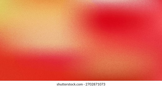 A dynamic abstract background featuring a smooth transition of colors from fiery red and orange to deep blue and teal overlaid with a fine grain