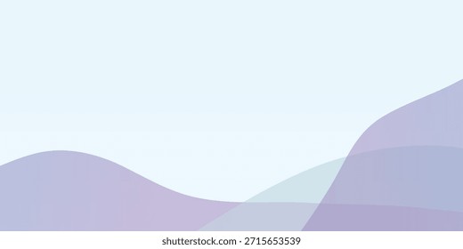 Plano de fundo abstrato dinâmico com ondas fluindo suaves em gradientes roxos e azuis.
