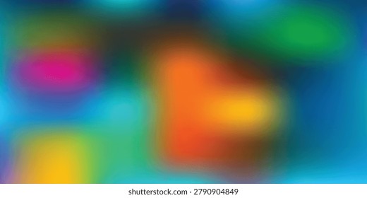 A dynamic and abstract background featuring a smooth gradient of vivid colors, with soft, out-of-focus shapes creating a sense of depth and movement.