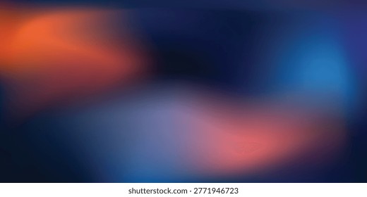 A dynamic abstract background featuring a swirling blend of vibrant orange and deep blue light, creating a sense of energy and movement.