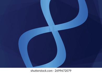 A dynamic abstract background with flowing blue ribbons and geometric shapes, conveying movement and technology.