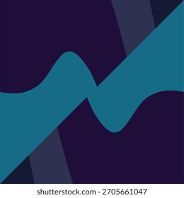 El fondo abstracto dinámico con ondas azules que fluyen sobre un fondo púrpura profundo crea un diseño moderno y vibrante para presentaciones digitales y proyectos creativos