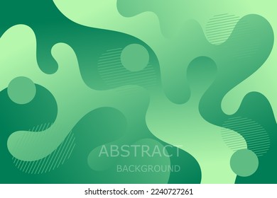 Dynamic abstract background with green gradient fluid shapes modern concept. minimal poster. ideal for banner, web, header, cover, billboard, brochure, social media, landing page, celebration 