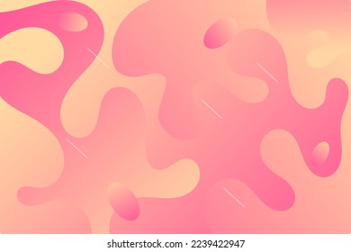 Dynamic abstract background with pink to light yellow gradient fluid shapes modern concept. minimal poster. ideal for banner, web, header, cover, billboard, brochure, social media, landing page 