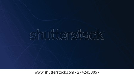Dynamic abstract background with rich dark blue and subtle light blue flowing curves, creating an elegant gradient for technology and corporate branding.