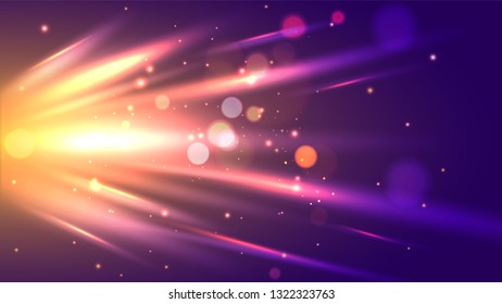 Dynamic abstract background with shiny emerging rays illustration.