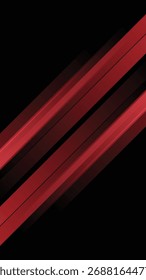 Plano de fundo abstrato dinâmico com linhas diagonais vermelhas marcantes em preto cria energia moderna