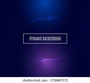 Dynamic abstract background vector illustration. Suitable for sport, technology posters and banners. Futuristic background with Molecular dots