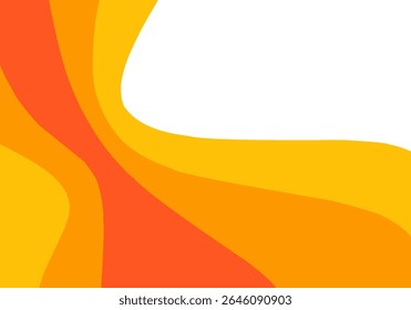Dynamic abstract background with warm orange and yellow gradients in flowing waves. Suitable for various projects that need a bright, cheerful and energetic touch.