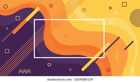 Fondo abstracto dinámico con Formas onduladas y Elementos geométricos que crean una experiencia visual vibrante