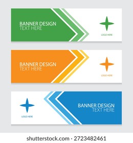 A dynamic abstract banner design featuring arrow and directional shapes, conveying movement, growth, and modern business concepts.