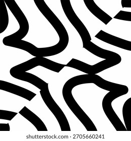 Pinceladas pretas abstratas dinâmicas que fluem criando um design moderno arrojado em branco, perfeito para fundos, marcas ou projetos criativos adicionando um toque artístico