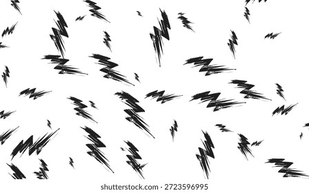 Modelo abstracto dinámico del grunge del blanco y negro que presenta trazos dispersos del pincel del rayo y textura angustiada, ideal para el Diseño gráfico contemporáneo, las impresiones textiles, o los fondos vanguardistas