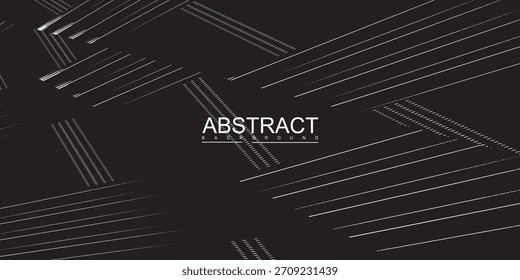 Líneas Abstractas dinámicas en blanco y negro y composición de texto Desi