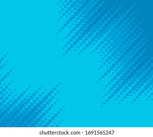 Dynamic Abstract blue background. Vector illustration in pop art retro style