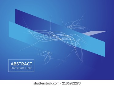 Dynamic Abstract Blue Color Line Background Design