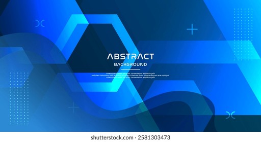 dynamic abstract blue liquid color gradient wavy geometric fluid shape background. eps10 vector