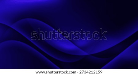 Dynamic abstract blue wave lines on dark background.