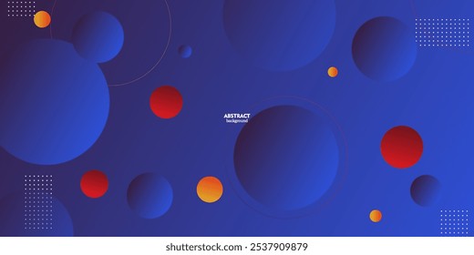 Dynamic abstract bright blue gradient geometric background illustration with simple circle pattern. Cool and smart design. Eps10