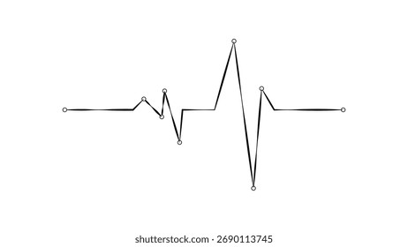 Dynamic abstract cardiogram pulse line represents health, data, and progress in a clean, modern style.