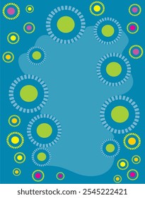 Dynamic abstract circle pattern. The design concept is a joyful vibration that causes a pleasant harmony. Suitable for posters, book covers,  product packaging, fabric patterns and other artworks.