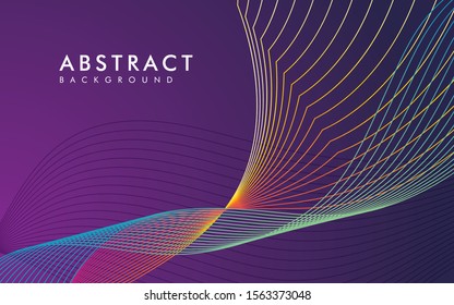 Dynamic abstract color lines background. Modern liquid flow shape elements.