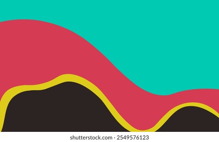 Dynamic Abstract Colorful Wave Pattern Background Design For Template. Vector Illustration