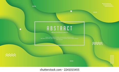 Dynamic abstract composition Vector illustration. Design element for web banners, posters, green and yellow