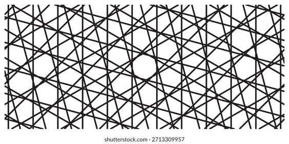 Obra de arte de línea cruzada abstracta dinámica.
