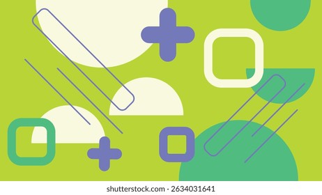 Dynamic abstract design with blue, yellow, and dark blue shapes on bright blue background. Perfect for modern digital projects and creative design themes.