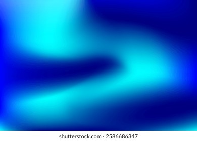 Dynamic abstract design featuring a smooth gradient background of vivid blue and teal tones. Perfect for digital applications and evocative, creative visuals. Ideal for backgrounds, wallpapers, or art