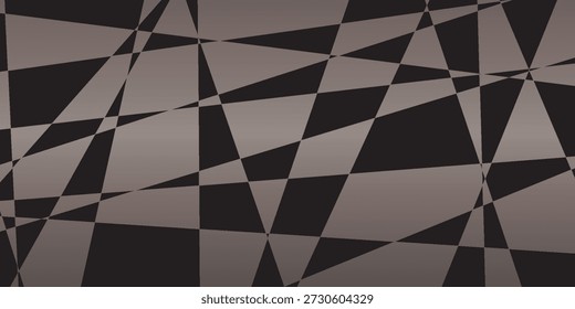 A dynamic abstract design featuring a tessellation of sharp, angular geometric shapes in shades of grey and black, creating a sense of depth and movement.