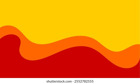 Dynamic abstract design featuring wavy patterns in vibrant yellow, orange, and red hues. Perfect for creative backgrounds, artistic abstracts, and modern design inspirations.