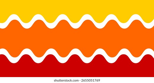 Dynamic abstract design featuring wavy patterns in vibrant yellow, orange, and red hues. Perfect for creative backgrounds, artistic abstracts, and modern design inspirations.
