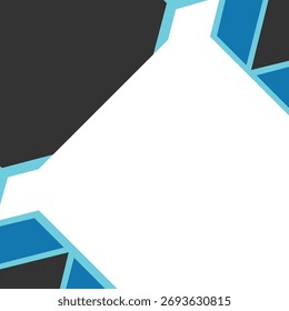 Dynamic abstract design with geometric shapes and a transparent space ready for your custom content, perfect for modern branding and marketing.