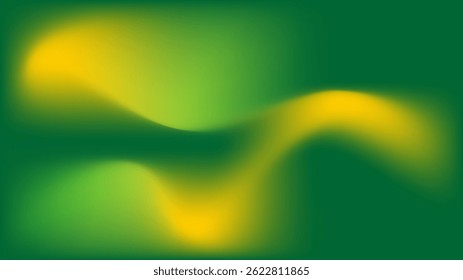 Dynamic abstract design with green and yellow flowing curves.